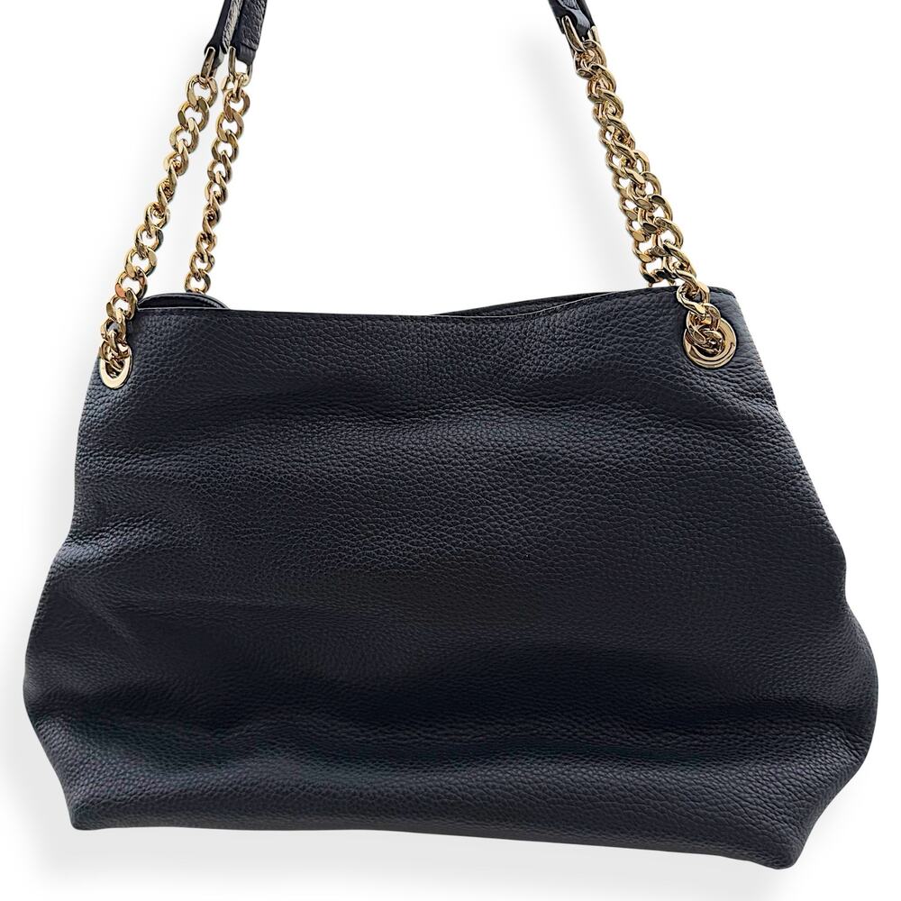 Michael Kors Jet Set Studded Leather Black Handbag | BRAND NEW - Picture 2 of 6